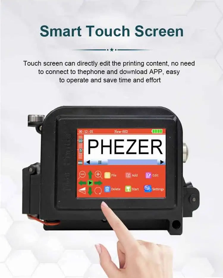 Phezer 30 Languages 12.7/25.4mm PC11Plus Mini Portable Printer QR